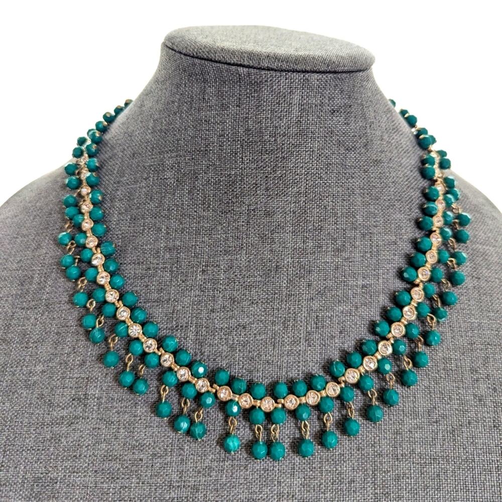 Vintage Avon Signed NRT Rhinestone ChaCha Dangle Movement Bauble Necklace